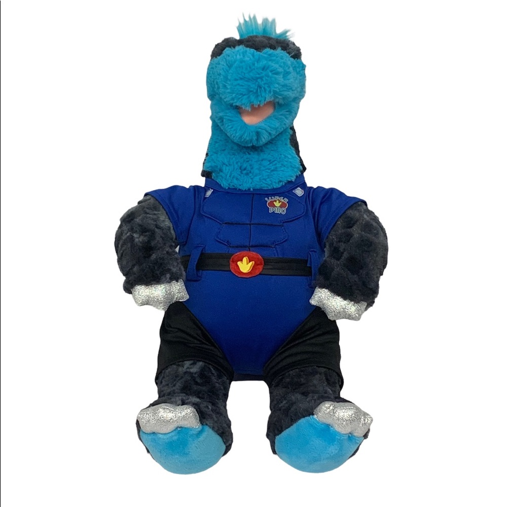 Build A Bear Dino Blue Stegosaurus 18” Dinosaur Stuffed Animal Plush w/ Outfit